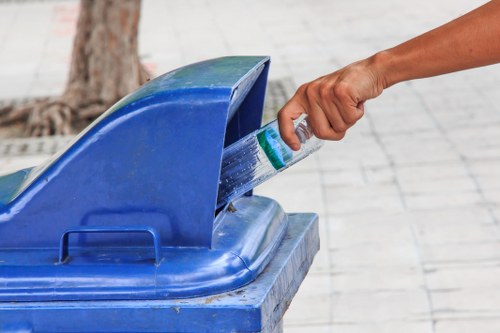 Sorting recyclable materials during commercial clearance in Plaistow