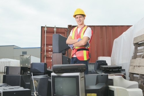 Loading reusable office items for donation from a Plaistow workplace